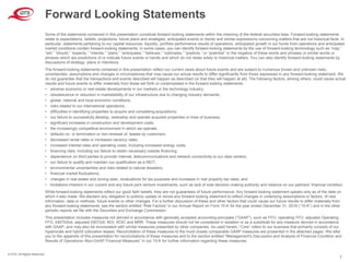 © QTS. All Rights Reserved.
1
Forward Looking Statements
Some of the statements contained in this presentation constitute forward-looking statements within the meaning of the federal securities laws. Forward-looking statements
relate to expectations, beliefs, projections, future plans and strategies, anticipated events or trends and similar expressions concerning matters that are not historical facts. In
particular, statements pertaining to our capital resources, liquidity, portfolio performance results of operations, anticipated growth in our funds from operations and anticipated
market conditions contain forward-looking statements. In some cases, you can identify forward-looking statements by the use of forward-looking terminology such as “may,”
“will,” “should,” “expects,” “intends,” “plans,” “anticipates,” “believes,” “estimates,” “predicts,” or “potential” or the negative of these words and phrases or similar words or
phrases which are predictions of or indicate future events or trends and which do not relate solely to historical matters. You can also identify forward-looking statements by
discussions of strategy, plans or intentions.
The forward-looking statements contained in this presentation reflect our current views about future events and are subject to numerous known and unknown risks,
uncertainties, assumptions and changes in circumstances that may cause our actual results to differ significantly from those expressed in any forward-looking statement. We
do not guarantee that the transactions and events described will happen as described (or that they will happen at all). The following factors, among others, could cause actual
results and future events to differ materially from those set forth or contemplated in the forward-looking statements:
• adverse economic or real estate developments in our markets or the technology industry;
• obsolescence or reduction in marketability of our infrastructure due to changing industry demands;
• global, national and local economic conditions;
• risks related to our international operations;
• difficulties in identifying properties to acquire and completing acquisitions;
• our failure to successfully develop, redevelop and operate acquired properties or lines of business;
• significant increases in construction and development costs;
• the increasingly competitive environment in which we operate;
• defaults on, or termination or non-renewal of, leases by customers;
• decreased rental rates or increased vacancy rates;
• increased interest rates and operating costs, including increased energy costs;
• financing risks, including our failure to obtain necessary outside financing;
• dependence on third parties to provide Internet, telecommunications and network connectivity to our data centers;
• our failure to qualify and maintain our qualification as a REIT;
• environmental uncertainties and risks related to natural disasters;
• financial market fluctuations;
• changes in real estate and zoning laws, revaluations for tax purposes and increases in real property tax rates; and
• limitations inherent in our current and any future joint venture investments, such as lack of sole decision-making authority and reliance on our partners’ financial condition.
While forward-looking statements reflect our good faith beliefs, they are not guarantees of future performance. Any forward-looking statement speaks only as of the date on
which it was made. We disclaim any obligation to publicly update or revise any forward-looking statement to reflect changes in underlying assumptions or factors, of new
information, data or methods, future events or other changes. For a further discussion of these and other factors that could cause our future results to differ materially from
any forward-looking statements, see the section entitled “Risk Factors” in our Annual Report on Form 10-K for the year ended December 31, 2018 (“10-K”) and in the other
periodic reports we file with the Securities and Exchange Commission.
This presentation includes measures not derived in accordance with generally accepted accounting principles (“GAAP”), such as FFO, operating FFO, adjusted Operating
FFO, EBITDAre, adjusted EBITDA, NOI, ROIC and MRR. These measures should not be considered in isolation or as a substitute for any measure derived in accordance
with GAAP, and may also be inconsistent with similar measures presented by other companies. As used herein, “Core” refers to our business that primarily consists of our
hyperscale and hybrid colocation leases. Reconciliation of these measures to the most closely comparable GAAP measures are presented in the attached pages. We refer
you to the appendix of this presentation for reconciliations of these measures and to the section entitled "Management's Discussion and Analysis of Financial Condition and
Results of Operations--Non-GAAP Financial Measures" in our 10-K for further information regarding these measures.
 