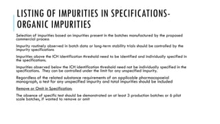 Unspecified Impurity Example ICH Q3AR2 explained - impurities in drug substances | PDF