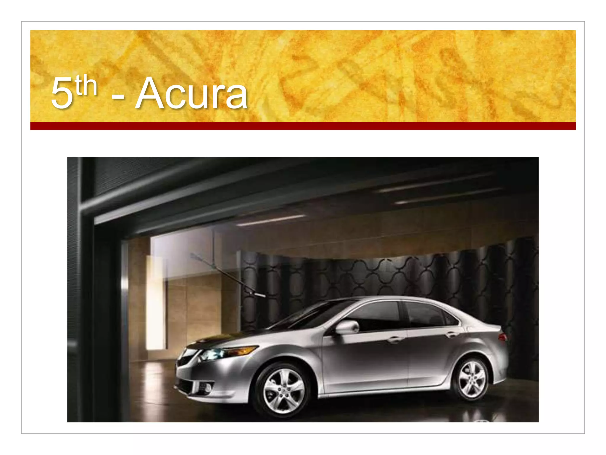 5th - Acura