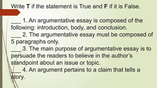 Quarter 3_Module 1_Argumentative Essay.pptx