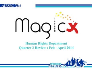 Human Rights Department
Quarter 3 Review : Feb - April 2014
 
