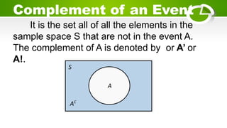 Q3_Sample Events, Intersection, Union, Complement of Events....pptx