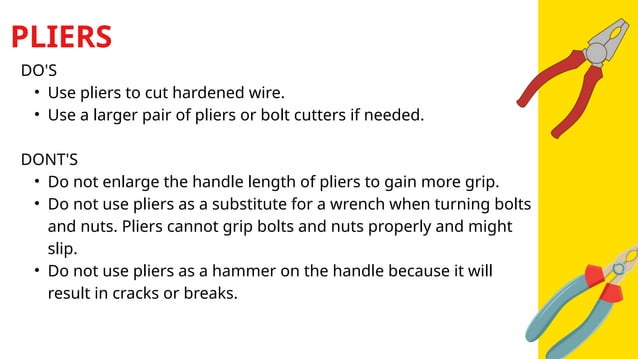 Proper use and maintenance of hand tools | PPTX