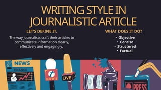 Short Journalistic Text Example quarter 3 lesson, english 7. journalistic text | PPTX