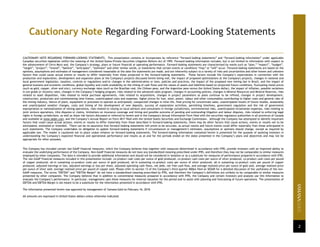 Cautionary Note Regarding Forward-Looking Statements
2
CAUTIONARY NOTE REGARDING FORWARD-LOOKING STATEMENTS: This presentation contains or incorporates by reference “forward-looking statements” and “forward-looking information” under applicable
Canadian securities legislation within the meaning of the United States Private Securities Litigation Reform Act of 1995. Forward-looking information includes, but is not limited to information with respect to
the advancement of Cerro Moro and, the Company’s strategy, plans or future financial or operating performance. Forward-looking statements are characterized by words such as “plan,” “expect”, “budget”,
“target”, “project”, “intend”, “believe”, “anticipate”, “estimate” and other similar words, or statements that certain events or conditions “may” or “will” occur. Forward-looking statements are based on the
opinions, assumptions and estimates of management considered reasonable at the date the statements are made, and are inherently subject to a variety of risks and uncertainties and other known and unknown
factors that could cause actual events or results to differ materially from those projected in the forward-looking statements. These factors include the Company’s expectations in connection with the
production and exploration, development and expansion plans at the Company's projects discussed herein being met, the impact of proposed optimizations at the Company's projects, changes in national and
local government legislation, taxation, controls or regulations and/or changes in the administration or laws, policies and practices, the impact of the proposed new mining law in Brazil, and the impact of
general business and economic conditions, global liquidity and credit availability on the timing of cash flows and the values of assets and liabilities based on projected future conditions, fluctuating metal prices
(such as gold, copper, silver and zinc), currency exchange rates (such as the Brazilian real, the Chilean peso, and the Argentine peso versus the United States dollar), the impact of inflation, possible variations
in ore grade or recovery rates, changes in the Company’s hedging program, risks related to the advanced sales program, changes in accounting policies, changes in Mineral Resources and Mineral Reserves, risks
related to asset disposition, risks related to metal purchase agreements, risks related to acquisitions, changes in project parameters as plans continue to be refined, changes in project development,
construction, production and commissioning time frames, unanticipated costs and expenses, higher prices for fuel, steel, power, labour and other consumables contributing to higher costs and general risks of
the mining industry, failure of plant, equipment or processes to operate as anticipated, unexpected changes in mine life, final pricing for concentrate sales, unanticipated results of future studies, seasonality
and unanticipated weather changes, costs and timing of the development of new deposits, success of exploration activities, permitting timelines, government regulation and the risk of government
expropriation or nationalization of mining operations, risks related to relying on local advisors and consultants in foreign jurisdictions, environmental risks, unanticipated reclamation expenses, risks relating to
joint venture operations, title disputes or claims, limitations on insurance coverage and timing and possible outcome of pending and outstanding litigation and labour disputes, risks related to enforcing legal
rights in foreign jurisdictions, as well as those risk factors discussed or referred to herein and in the Company's Annual Information Form filed with the securities regulatory authorities in all provinces of Canada
and available at www.sedar.com, and the Company’s Annual Report on Form 40-F filed with the United States Securities and Exchange Commission. Although the Company has attempted to identify important
factors that could cause actual actions, events or results to differ materially from those described in forward-looking statements, there may be other factors that cause actions, events or results not to be
anticipated, estimated or intended. There can be no assurance that forward-looking statements will prove to be accurate, as actual results and future events could differ materially from those anticipated in
such statements. The Company undertakes no obligation to update forward-looking statements if circumstances or management’s estimates, assumptions or opinions should change, except as required by
applicable law. The reader is cautioned not to place undue reliance on forward-looking statements. The forward-looking information contained herein is presented for the purpose of assisting investors in
understanding the Company’s expected financial and operational performance and results as at and for the periods ended on the dates presented in the Company’s plans and objectives and may not be
appropriate for other purposes.
The Company has included certain non-GAAP financial measures, which the Company believes that together with measures determined in accordance with IFRS, provide investors with an improved ability to
evaluate the underlying performance of the Company. Non-GAAP financial measures do not have any standardized meaning prescribed under IFRS, and therefore they may not be comparable to similar measures
employed by other companies. The data is intended to provide additional information and should not be considered in isolation or as a substitute for measures of performance prepared in accordance with IFRS.
The non-GAAP financial measures included in this presentation include: co-product cash costs per ounce of gold produced, co-product cash costs per ounce of silver produced, co-product cash costs per pound
of copper produced, all-in sustaining co-product costs per ounce of gold produced, all-in sustaining co-product costs per ounce of silver produced, all-in sustaining co-product costs per pound of copper
produced, adjusted earnings or loss, adjusted earnings or loss per share, adjusted operating cash flows, net debt, net free cash flow, and average realized price per ounce of gold sold, average realized price
per ounce of silver sold, average realized price per pound of copper sold. Please refer to section 13 of the Company’s third quarter MD&A filed on SEDAR for a detailed discussion of the usefulness of the non-
GAAP measures. The terms “EBITDA” and “EBITDA Margin” do not have a standardized meaning prescribed by IFRS, and therefore the Company’s definitions are unlikely to be comparable to similar measures
presented by other companies. The Company believes that in addition to conventional measures prepared in accordance with IFRS, the Company and certain investors and analysts use this information to
evaluate the Company’s performance. In particular, management uses these measures for internal valuation for the period and to assist with planning and forecasting of future operations. The presentation of
EBITDA and EBITDA Margin is not meant to be a substitute for the information presented in accordance with IFRS.
The information presented herein was approved by management of Yamana Gold on February 16, 2018.
All amounts are expressed in United States dollars unless otherwise indicated.
 