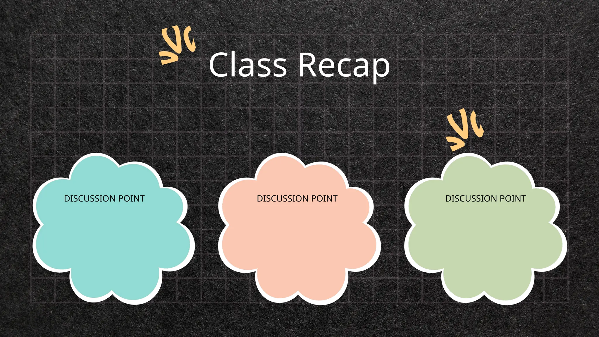 Class Recap
DISCUSSION POINT DISCUSSION POINT DISCUSSION POINT
 