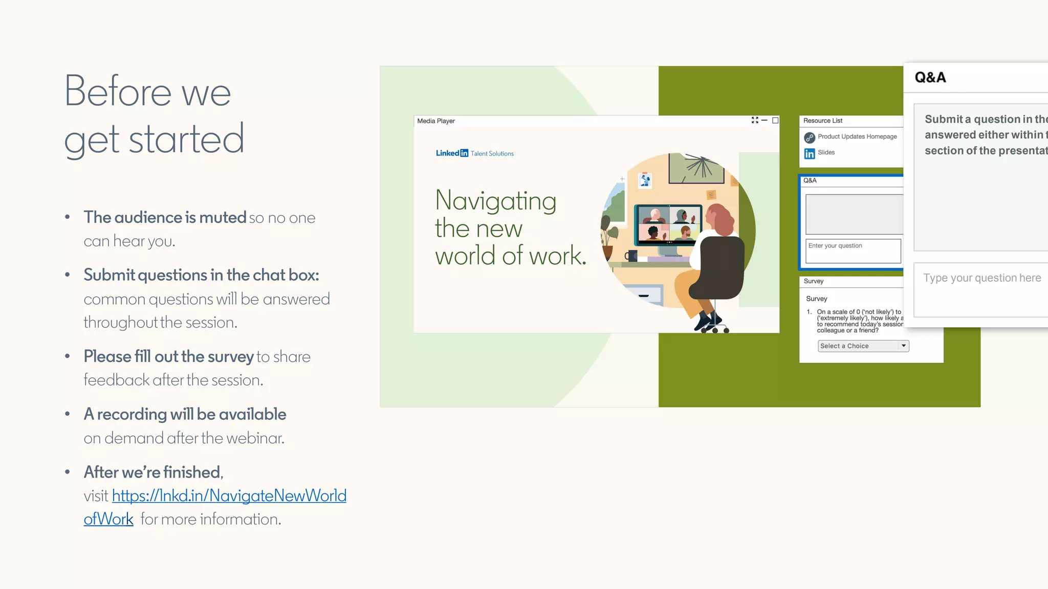 •
•
•
•
•
Type your question here
Submit a question in the
answered either within t
section of the presentat
 