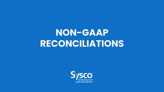 NON-GAAP
RECONCILIATIONS
 