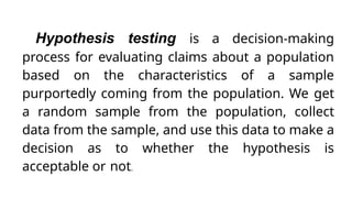Comprehensive Guide to Hypothesis Testing in Statistics | PPTX