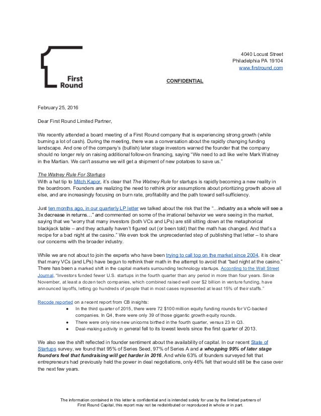 letters of example adjustment Letter Q4 2015 Round First LP letters of example adjustment Letter Q4 2015 Round First LP