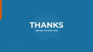 31
THANKS
AND SEE YOU NEXT TIME
 