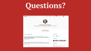 Machine Learning for Q&A Sites: The Quora Example