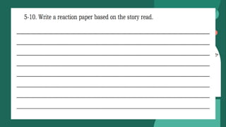 Reaction paper
____________
____________
Essay
__________
__________
 