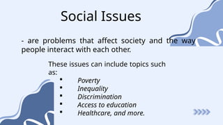Understanding Social Issues: Definitions, Examples, and Impact on ...