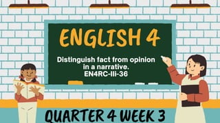ENGLISH 4
QUARTER 4 WEEK 3
 