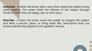 Entertained Reader Quarter 4 Grades 4 - DIFFERENT TEXT TYPES.pptx