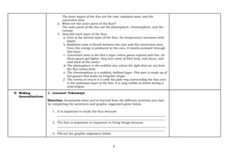 Comprehensive Grade 4 Science Lesson on the Sun and Its Importance | PDF