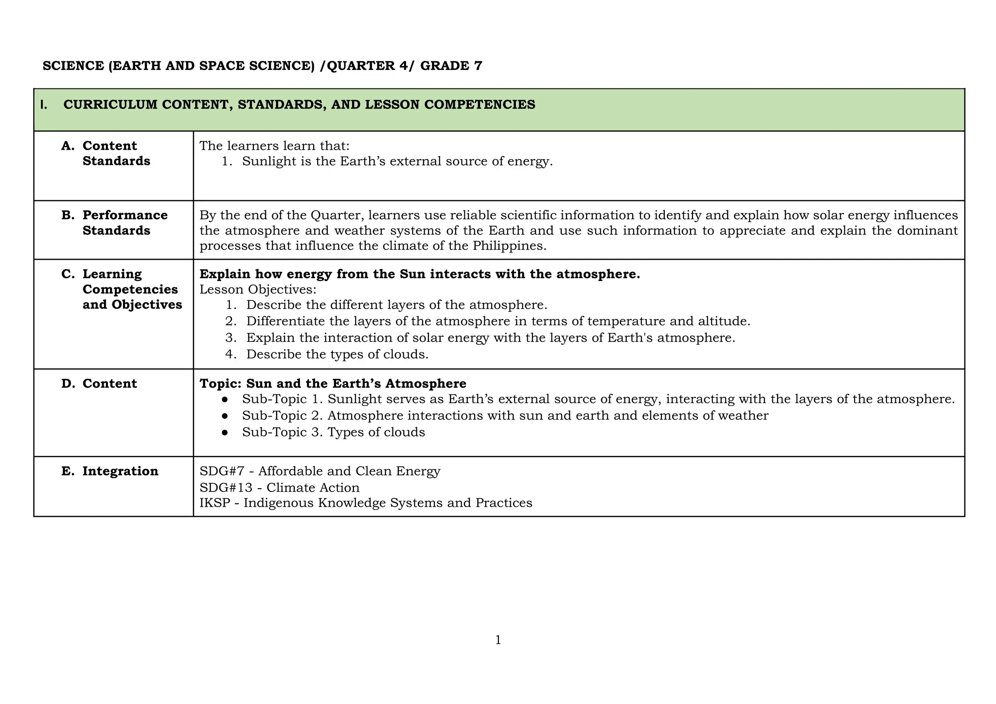Quarter 4 Detailed Lesson Plan In Science 7 Pdf