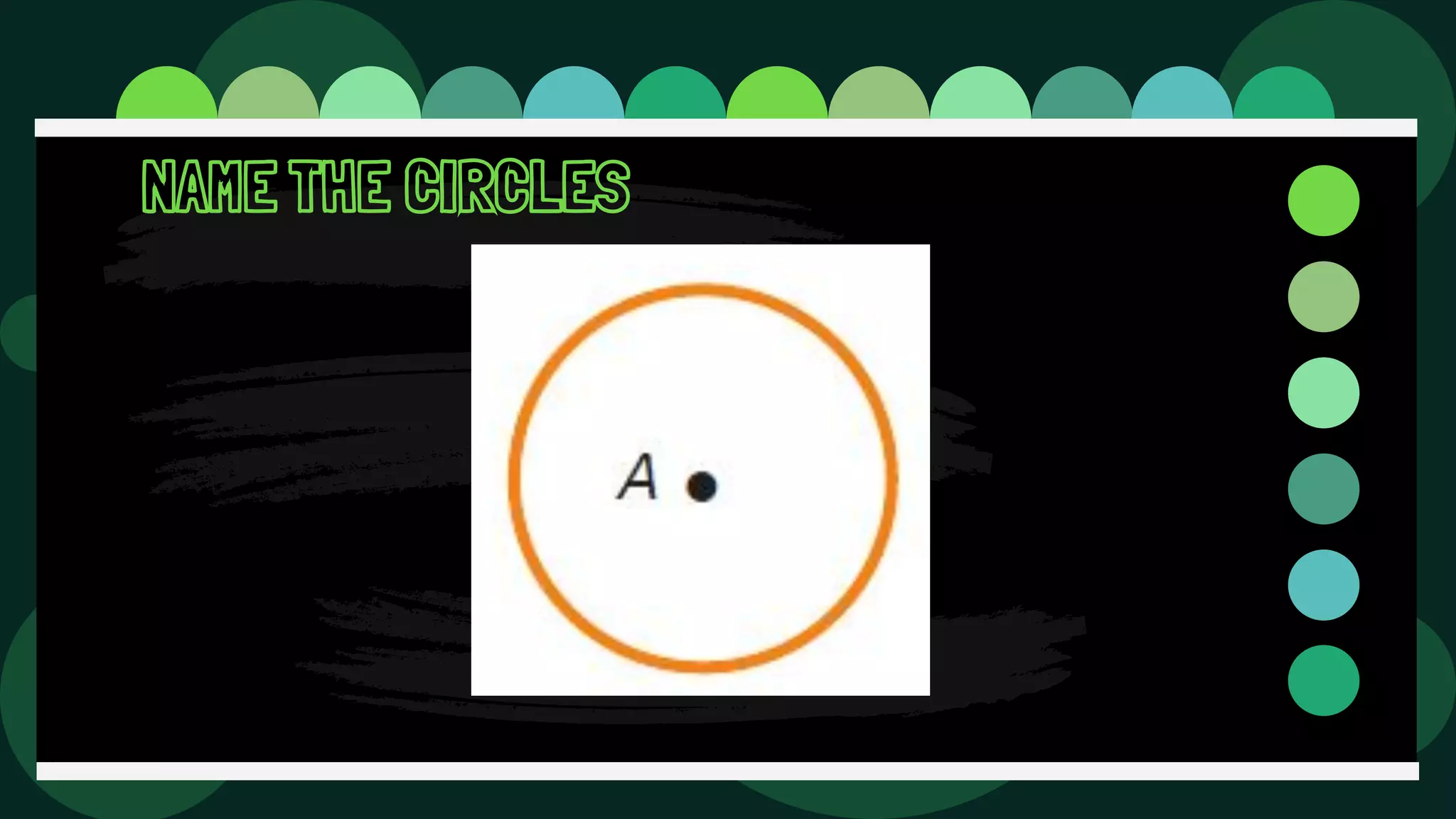 NAME THE CIRCLES
 