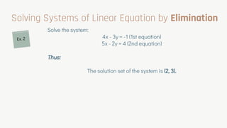 Elimination of Systems of Linear Equation | PDF | Physics | Science