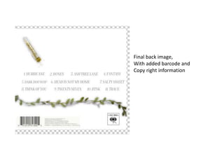 Final back image,
With added barcode and
Copy right information
 