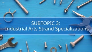 Contact
About Us
Service
Home
SUBTOPIC 3:
Industrial Arts Strand Specializations
 