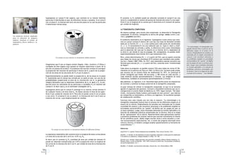 Supongamos un cuerpo K del espacio, que contiene en su interior distintas          El cociente AH/VK también puede ser obtenido cortando el cuerpo K con una
                                               partículas H distríbuidas al azar, de diferentes formas y tamaños. Si se corta K   recta G y comparando el número de puntos de intersección entre G y las super-
                                               con un plano E, la intersección será una sección plana en la cual las partículas   ﬁcies H con la longitud de la cuerda que G determina en K (número de puntos
                                               H determinan ciertas áreas.                                                        por unidad de longitud).


                                                                                                                                  LA TOMOGRAFÍA COMPUTADA
                                                                                      E                                           De manera análoga -pero mucho más complicado- se desarrolla la Tomografía
                                                                                                                                  computada. El término: tomografía se deriva del griego: tomos (corte o sec-
Las modernas técnicas empleadas                                                                                                   ción) y graphein (escribir).
para la obtención de imágenes
médicas sintetizan el trabajo de                                                                                                  El problema matemático es el siguiente: Supongamos (como antes) que tene-
matemáticos, físicos, médicos e in-                                                                                               mos un cuerpo convexo K dentro del cual hay una masa de densidad variable
genieros.                                                                                                                         dada por la función f(x; y; z), o sea cambia para cada punto de coordenadas
                                                                                               H                                  (x; y; z). Si atravesamos K con una radiación (por ej. rayos X, láser) y medi-                                         “La estereología y la tomografía com-
                                                                                                                                  mos su intensidad de entrada y salida, la diferencia entre estas intensidades                                          putada ilustran bien el proceso de las
                                                                                                                                  será la absorción del rayo por la materia en el interior de K y dependerá de                                           diferentes etapas en el avance de la
                                                                                                   K                              la recta G, por donde el rayo se propaga. Por consiguiente, es posible medir                                           ciencia. Originalmente los estudios son
                                                                                                                                  experimentalmente esta función de G que llamaremos F(G).                                                               motivados por la simple curiosidad de
                                                            Un cuerpo en cuyo interior se encuentran sólidos menores              Pero, ¿cómo determinamos f(x; y; z) a partir de F(G), que se supone conocida                                           conocer o por encontrar soluciones a
                                                                                                                                  para todas las rectas que atraviesan K? El primero que consideró este proble-                                          los problemas surgidos en actividades
                                                                                                                                  ma fue J. Radon (1887-1956). En 1917, este matemático alemán encontró una                                              extracientíﬁcas (la “pasión” de Buffon
                                                                                                                                  fórmula para calcular f(x; y; z) a partir de F(G), conocida como “transformada                                         por los juegos de azar es un buen ejem-
                                               Imaginemos que K sea un órgano animal (hígado, riñón, cerebro) y H ﬁbras o         de Radon”.                                                                                                             plo). Luego, estos resultados obtenidos
                                               cavidades de éste órgano cuyo tamaño se requiere determinar a partir de la                                                                                                                                se revelan aplicables a la solución de
                                               sección con planos de prueba E. El problema más sencíllo consiste en averiguar     Cabe ahora la pregunta: es posible conocer F(G) para todas las rectas G? Ob-                                           problemas prácticos presentados por
                                               la proporción del volumen de partículas H dentro de K, a partir de la propor-      viamente en la práctica no! Pero en 1963, el físico A.M. Cormack pudo probar                                           la técnica: ésta es la etapa de las apli-
                                               ción de las áreas de las secciones de H y K por el plano E.                        que alcanza con un número ﬁnito de mediciones! En 1971, se construyó el                                                caciones de la ciencia.” Luis Santaló
                                                                                                                                  primer tomógrafo que media 160 secciones, y 180 rectas en cada sección, y
                                               Experimentalmente se puede medir la proporción AA de las áreas en el plano         cada medición duraba aproximadamente 5 minutos. Las imágenes de estas
                                               E. Suponiendo que el cuerpo sea cortado por un plano al azar, con una ley de       mediciones, tardaban en procesarse aproximadamente 2,5 horas!
                                               probabilidades proporcional al área de su intersección con K, la geometría
                                               integral demuestra que la esperanza matemática de AA es igual a VV, la pro-        Más adelante, un ingeniero, G.N. Hounsfeld logró perfeccionar los dispositivos
                                               porción entre los volúmenes de las partículas o cavidades H y el volumen del       de Cormack y comenzó la etapa comercial de la tomografía computada.
                                               cuerpo K. Es decir que AA es un estimador (insesgado) de VV.                       La gran ventaja de utilizar la tomografía computada, es que no se necesita
                                               Supongamos ahora que el cuerpo K contenga en su interior ciertas láminas H         agredir el organismo del paciente. Cormack y Hounsﬁeld recibieron por sus in-
                                               de cualquier forma y de área total AH. Se desea calcular el área de las super-     vestigaciones el premio Nobel de Medicina en 1979. Según Santaló, “De haber
                                                                                                                                  vivido, ciertamente Radon hubiera participado de este premio”, que habrían
                                               ﬁcies H por unidad de volumen de K. Para ello se puede cortar K con un plano
                                                                                                                                  así compartido un matemático, un físico y un ingeniero. Un excelente ejemplo
                                               o una recta. Si cortamos K con un plano E, la intersección de E con H será un
                                                                                                                                  de colaboración cientíﬁca.
                                               conjunto de curvas, cuya longitud puede ser medida.
                                                                                                                                  Concluyo esta nota citando una vez más al maestro: “La estereología y la
                                                                                                                                  tomografía computada ilustran bien el proceso de las diferentes etapas en el
                                                                                      E                                           avance de la ciencia. Originalmente los estudios son motivados por la simple
                                                                                                                                  curiosidad de conocer o por encontrar soluciones a los problemas surgidos en
                                                                                                                                  actividades extracientíﬁcas (la “pasión” de Buffon por los juegos de azar es
                                                                                                                                  un buen ejemplo). Luego, estos resultados obtenidos se revelan aplicables a la
                                                                                                                                  solución de problemas prácticos presentados por la técnica: ésta es la etapa
                                                                                                                                  de las “aplicaciones” de la ciencia. Posteriormente tales aplicaciones vuelven
                                                                                                                                  a presentar problemas de carácter teórico que suscitan nuevamente el interés
                                                                                                                                  de los cientíﬁcos puros, dando origen muchas veces a otros estudios y a teo-
                                                                                                                                  rías exclusivamente especulativas. Así, a través del progreso alternado entre
                                                                                                                                  ciencia y técnica, el hombre consigue ampliar paulatinamente su horizonte de
                                                                                       H
                                                                                                                                  conocimientos.”
                                                                                                   K
                                                                                                                                  Referencias
                                                      Un cuerpo en cuyo interior se encuentran láminas de diferentes formas
                                                                                                                                  [Lap1812] P. S. Laplace Théorie analytique des probabilités. Paris: Veuve Courcier, 1812.

                                               La esperanza matemática del cociente entre la longitud de estas curvas planas      [San55] L. A. Santaló, On the distribution of sizes of particles contained in a body given the distribution
                                                                                           π
                                               y el área de la sección de E con K es: 4/ x AH/VK.                                 in its sections or projections, Trabajos Estadist. 6 (1955), 181–196.

                                               Es decir que el cociente AH/VK (cantidad de área por unidad de volumen K)          [San76] Luis A. Santaló, Integral geometry and geometric probability, Addison-Wesley Publishing Co.,
                                                                                           π
                                               puede ser obtenido multiplicando por 4/ la proporción entre la longitud de         Reading, Mass.-London-Amsterdam, 1976, With a foreword by Mark Kac, Encyclopedia of Mathema-
                                                                                                                                  tics and its Applications, Vol. 1.
                                               las curvas de la intersección de E con H, por unidad de área de la intersección
                                               de E con K.                                                                        [San89] L. A. Santaló, Las secciones indiscretas, Ciencia Hoy. 1(2), Febrero/Marzo 1989.


                                       10                                                                                                                                                                                                       11
                                      Q.e.d.                                                                                                                                                                                                    Q.e.d.
 