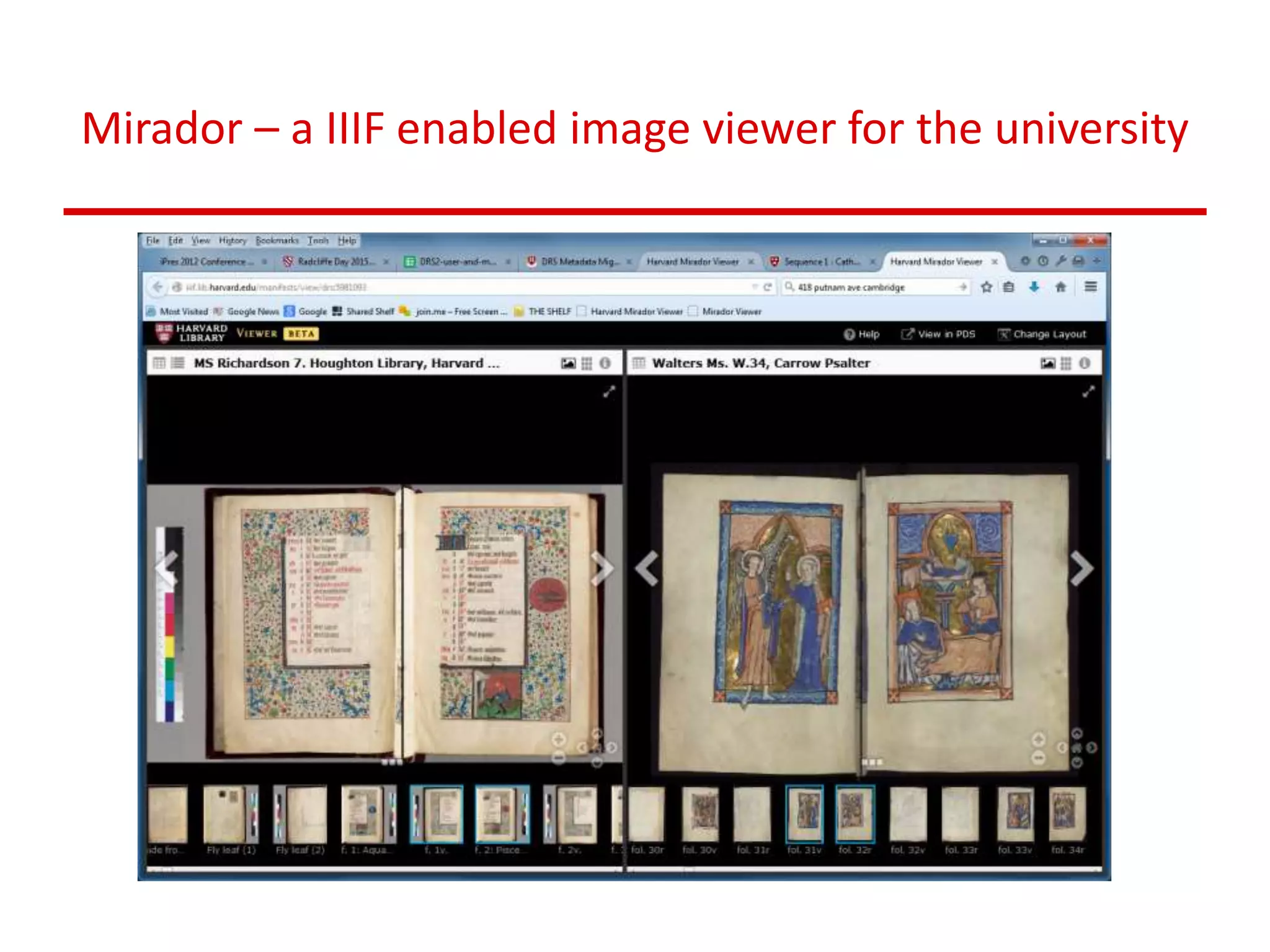 Mirador – a IIIF enabled image viewer for the university
 