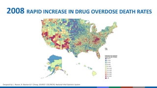 2008 RAPID INCREASE IN DRUG OVERDOSE DEATH RATES
Designed by L. Rossen, B. Bastian & Y. Chong. SOURCE: CDC/NCHS, National Vital Statistics System
 