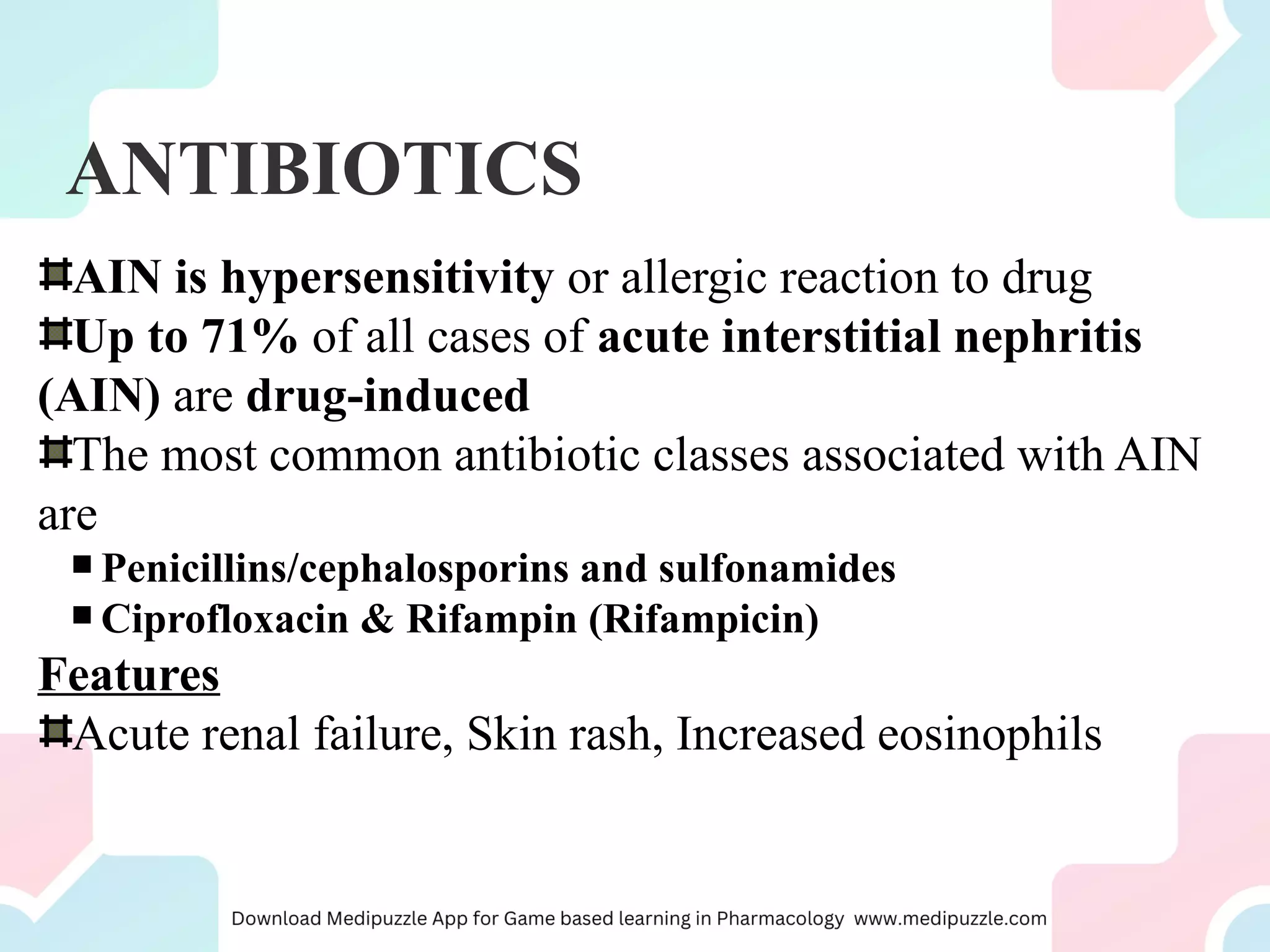 is gabapentin a nephrotoxic drug