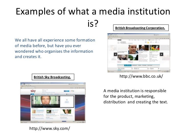 Q6 what kind of media institution might distribute your media