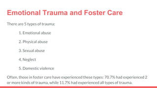 Emotional Health and Foster Care Adolescents