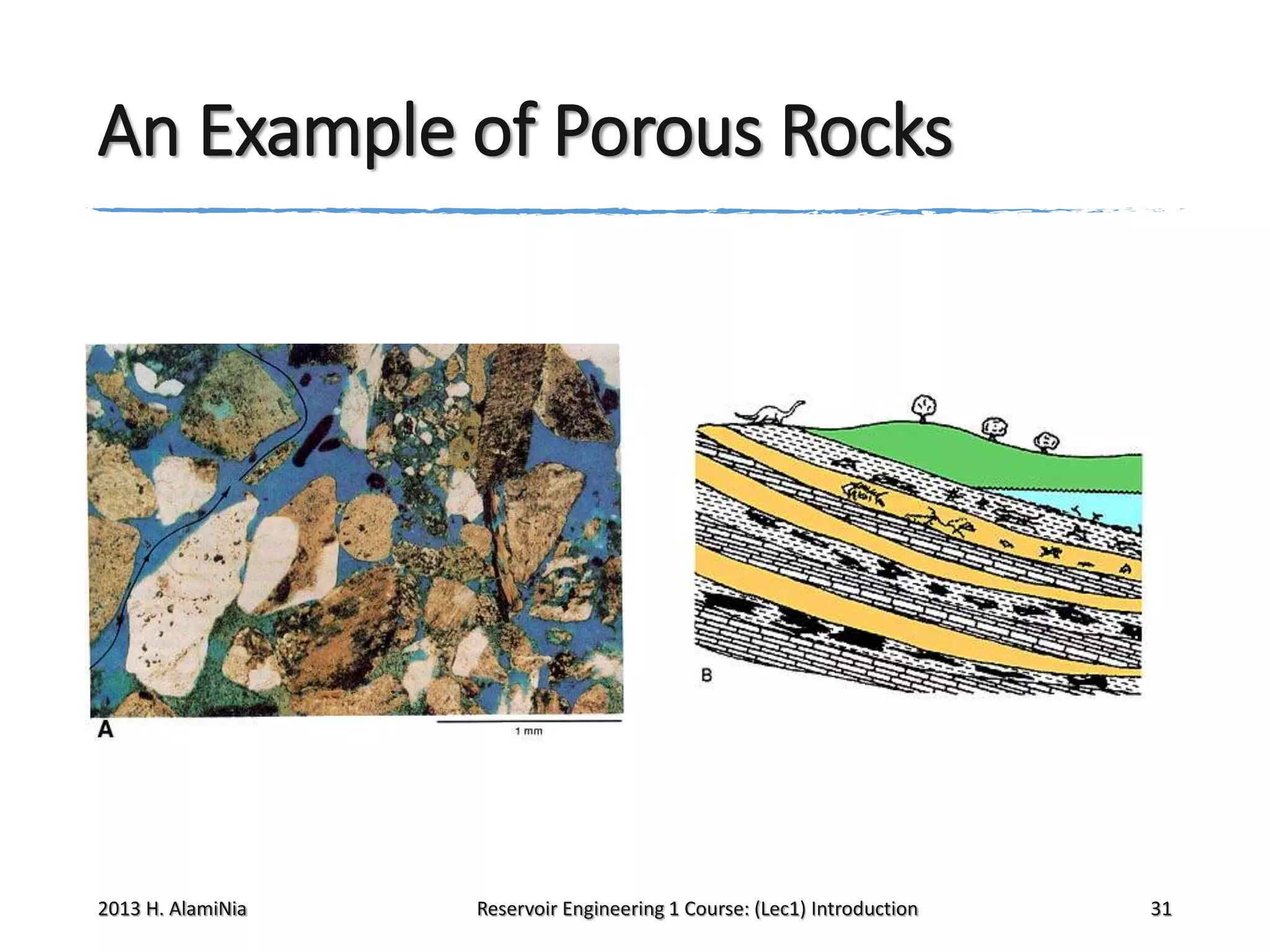 An Example of Porous Rocks

2013 H. AlamiNia

Reservoir Engineering 1 Course: (Lec1) Introduction

31

 