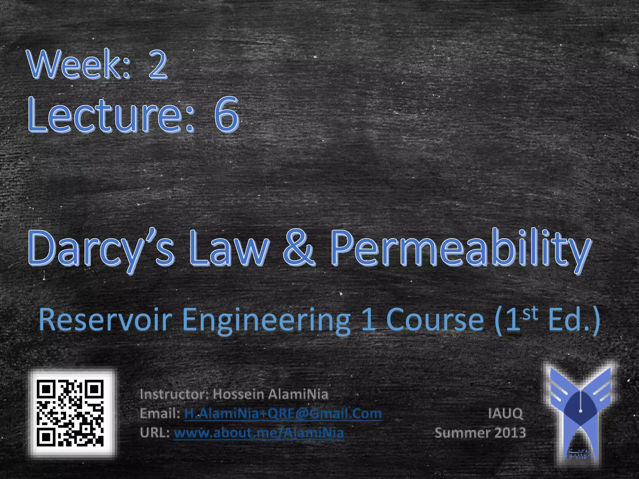 Reservoir Engineering 1 Course (1st Ed.)

 