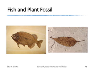 Fish and Plant Fossil

2013 H. AlamiNia

Reservoir Fluid Properties Course: Introduction

40

 