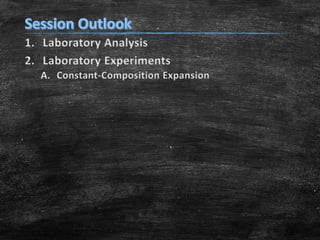1. Laboratory Analysis
2. Laboratory Experiments
A. Constant-Composition Expansion

 