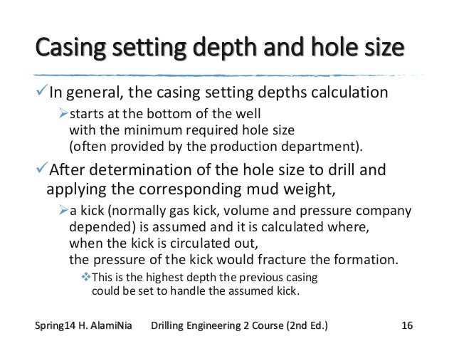 Casing And Hole Size Chart
