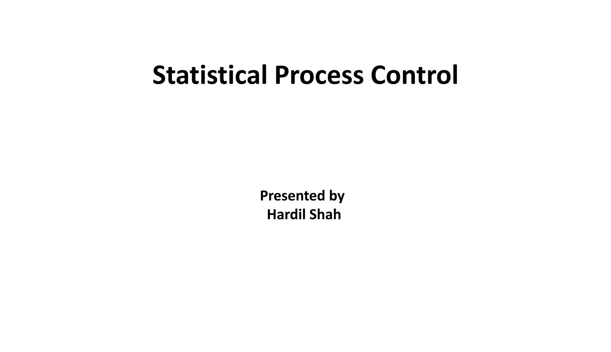 Statistical process control | PPTX