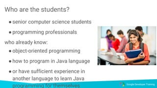 Android developer fundamentals training overview part I | PPTX