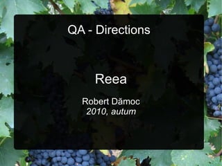 QA - Directions Reea Robert Dămoc 2010, autum 