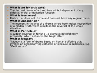 literary forms and movements | PPTX