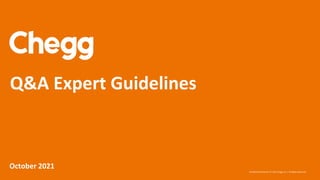 QA and guidelines for chegg | PDF