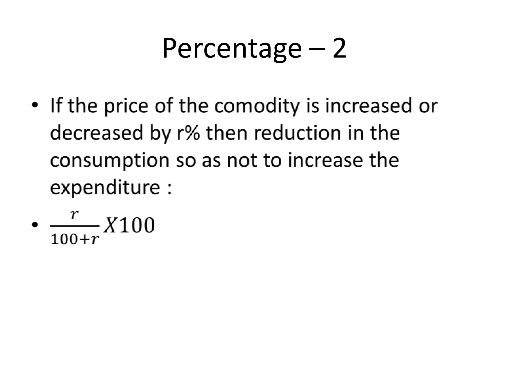 Percentage – 2
 