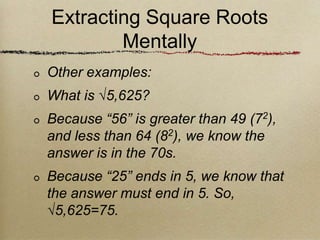 Root 628 Qa05 square root and cube root | PPTX