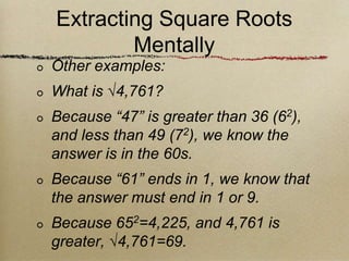 Qa05 square root and cube root | PPTX