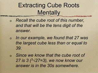 Qa05 square root and cube root | PPTX