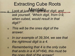 Qa05 square root and cube root | PPTX