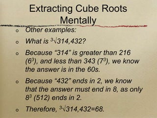 Qa05 square root and cube root | PPTX
