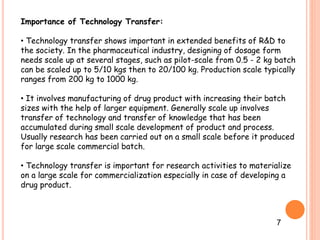 Product development and technology transfer M pharm | PPTX