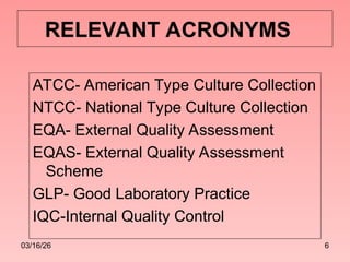 Comprehensive Quality Assurance and Control in Microbiology ...